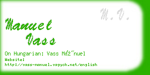 manuel vass business card